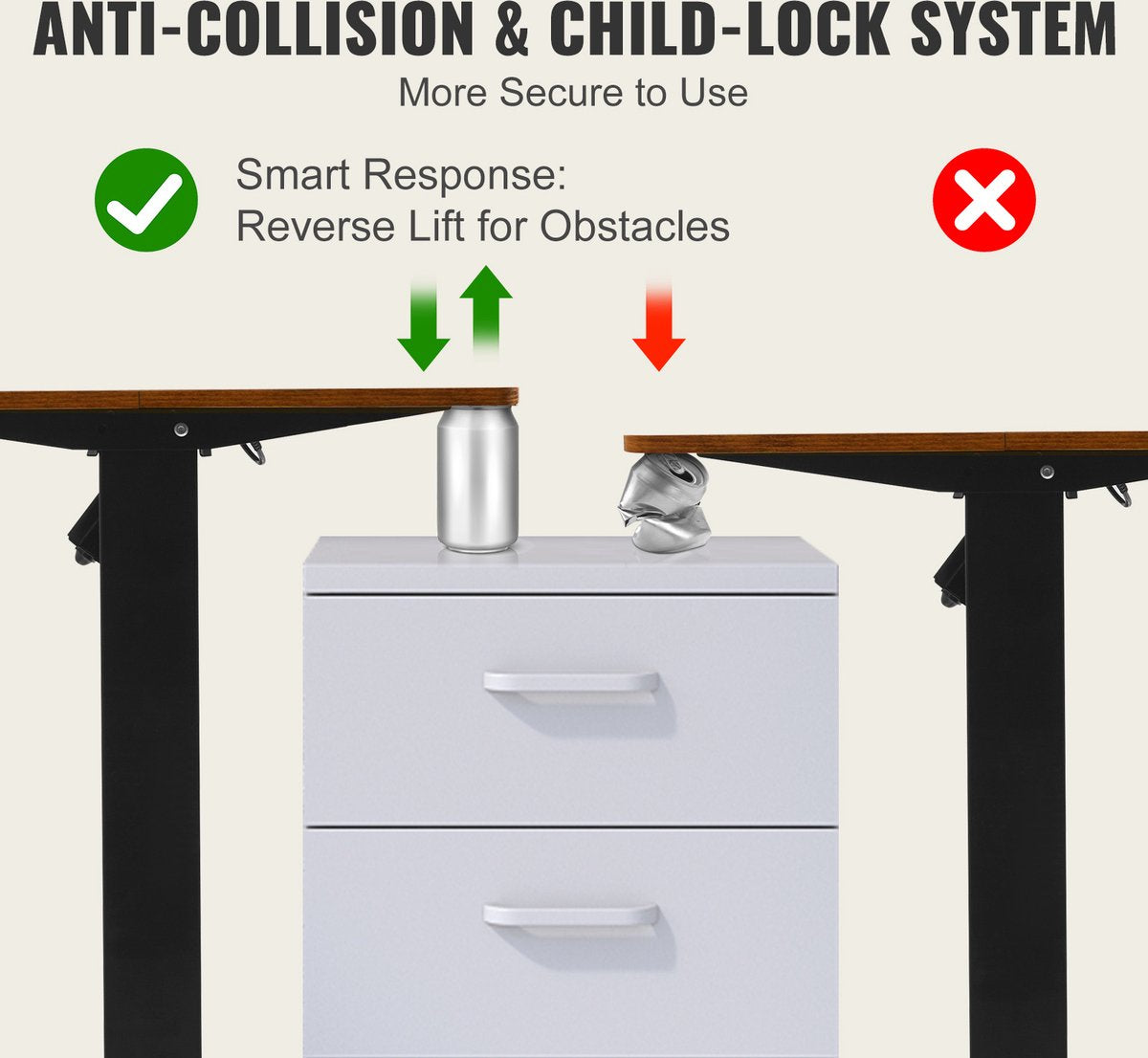 EliteNest® - Zit-sta bureau elektrisch - In hoogte verstelbaar - Geheugenstanden - Digitaal display - Antibotsing & Kinderslot - Kabelbeheer - Modern & duurzaam design - 140 cm x 70 cm