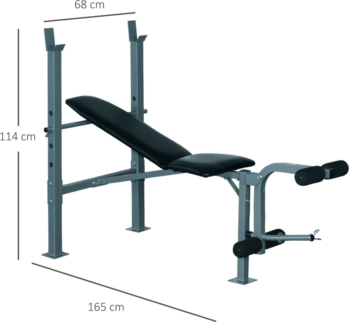 Fitnessbank - Bankdrukbank - Krachttraining - Fitnessbank - Bench press - Leg Curl