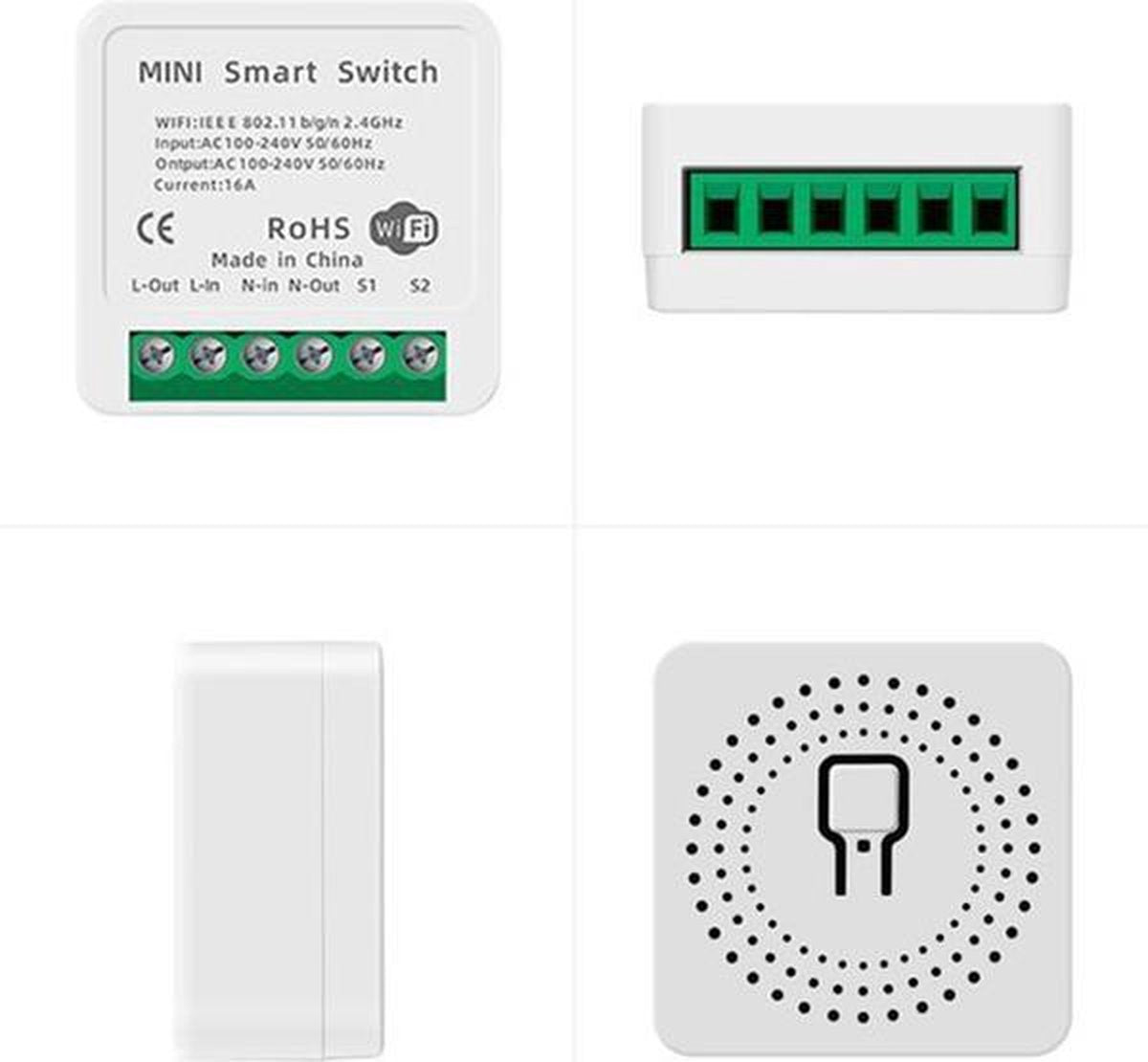 Mini Smart Switch | Smart WiFi built-in switch | 16A | 5-pack