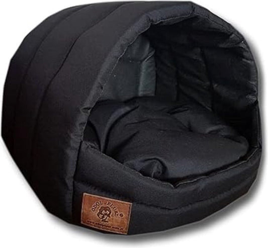 Dog cave - Dog bed Cave – Cozy dog cave – Pet sleeping bag – Dog sleeping bag – Cat cave – 2-IN-1 - Black