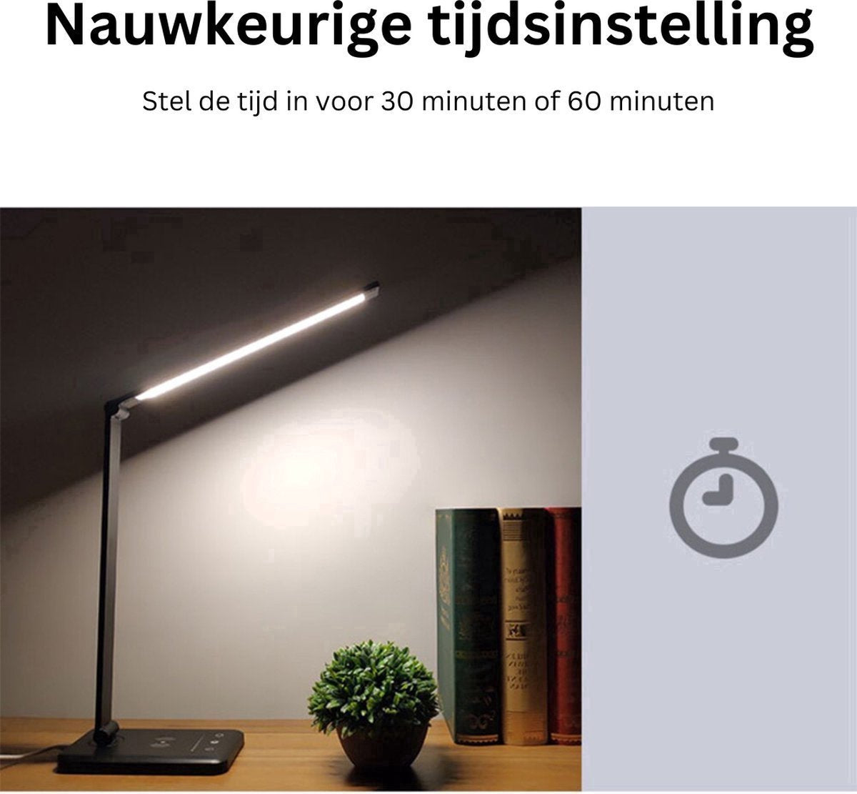 Daylight Desk Lamp LED Dimmable - Reading Lamp Rechargeable - Night Lamp Standing - Table Lamp - Hobby Lamp - Bedside Lamp