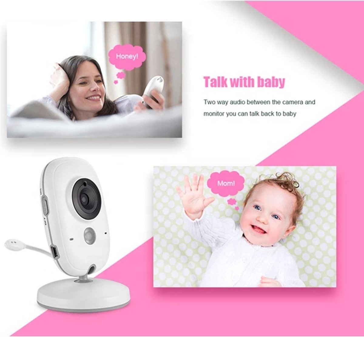 VB603 Babyfoon met camera | Babyfoons | Babyfoon met kleurenmonitor | Bestverkochte Babyfoons | Wifi Babyfoon Monitor | Monitor