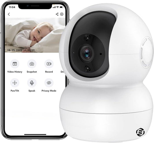 Equivera Babyfoon - Babyfoon met Camera - Baby Monitor - Baby Camera - Binnen - Multifunctioneel - Premium