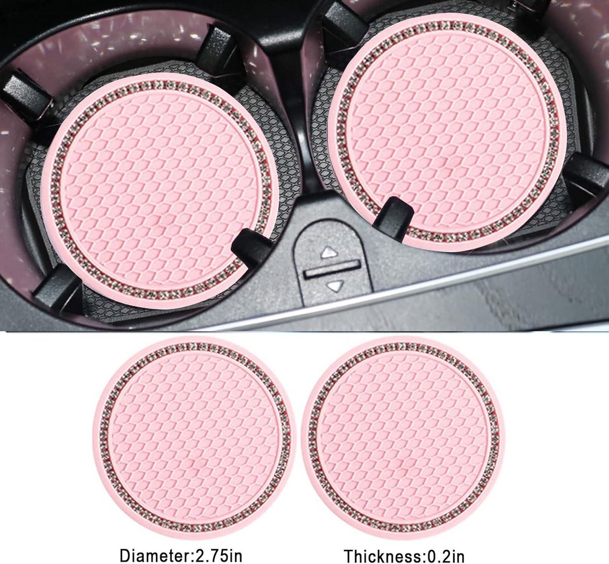 Bling Auto-accessoires Interieur - 20 Stuks voor Vrouwen - Glitter Telefoonhouder - Ontstekingsring - Autohaak Auto Accessoires