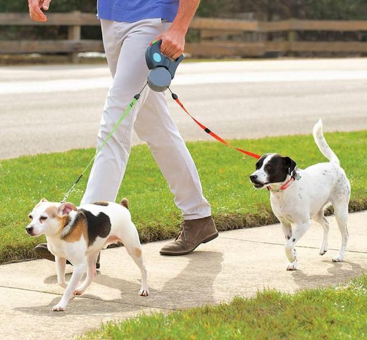 Dual Dog Leash For Two Dogs - Grey - Up to 22 kg (per dog) - 300 cm