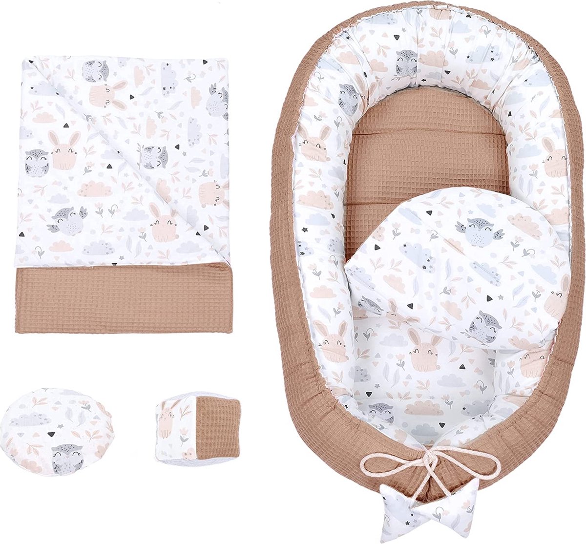 Babynestje - knuffelnest, multifunctioneel bednestje voor kinderen, \ Bedbumper voor baby's \ Babynestje voor pasgeborenen