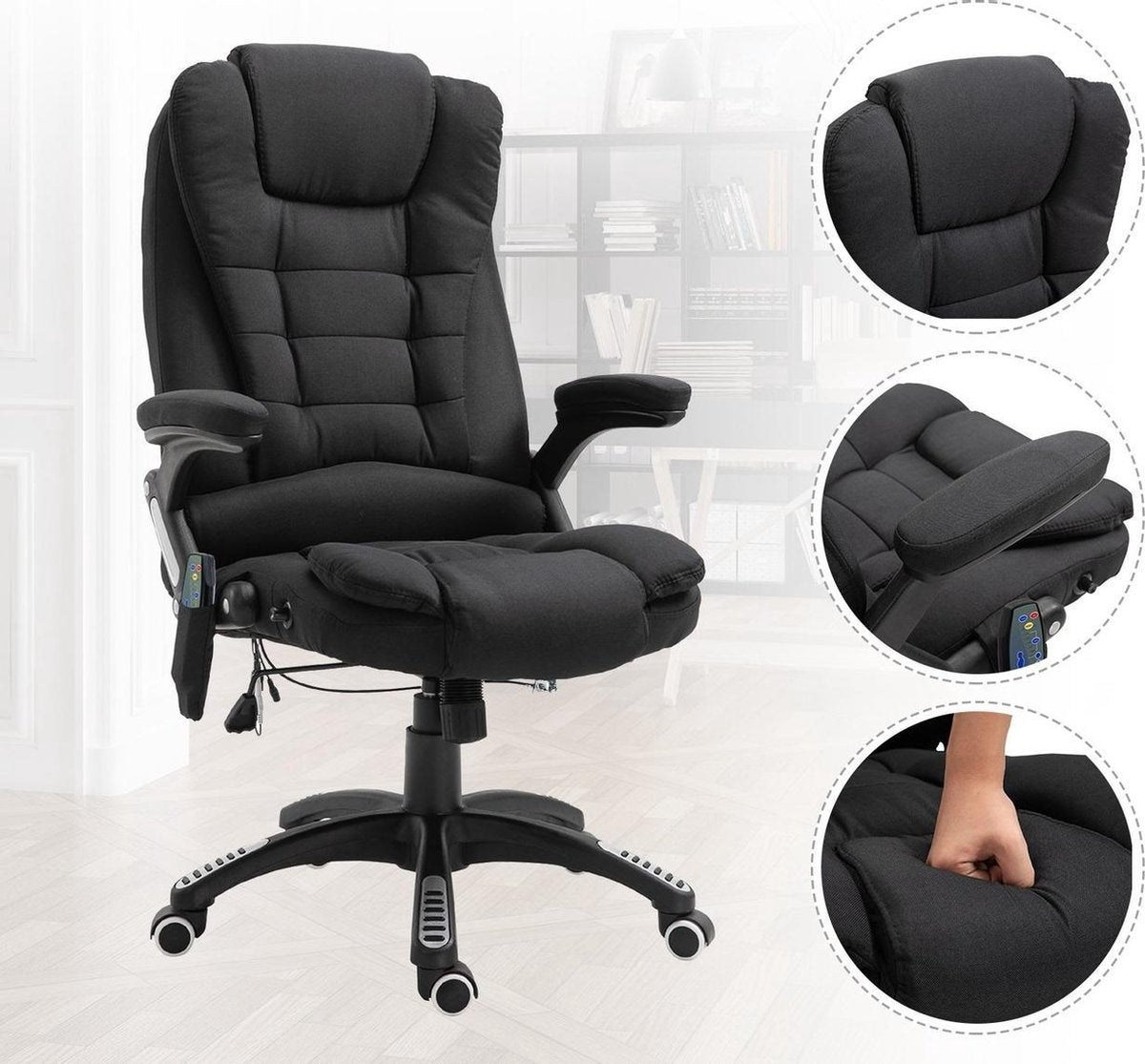 Office chair - Ergonomic office chair - Executive chair - Massage chair - Office chairs for adults - Black