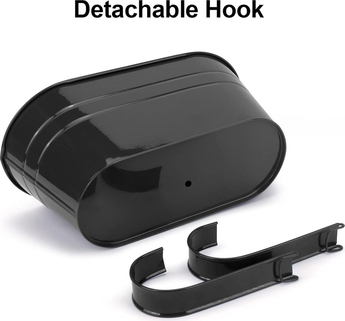 4 stuks grote hangende bloempotten, metalen ijzeren muur plantenbak binnen/buiten voor reling hek balkon tuin huisdecoratie met afneembare haken