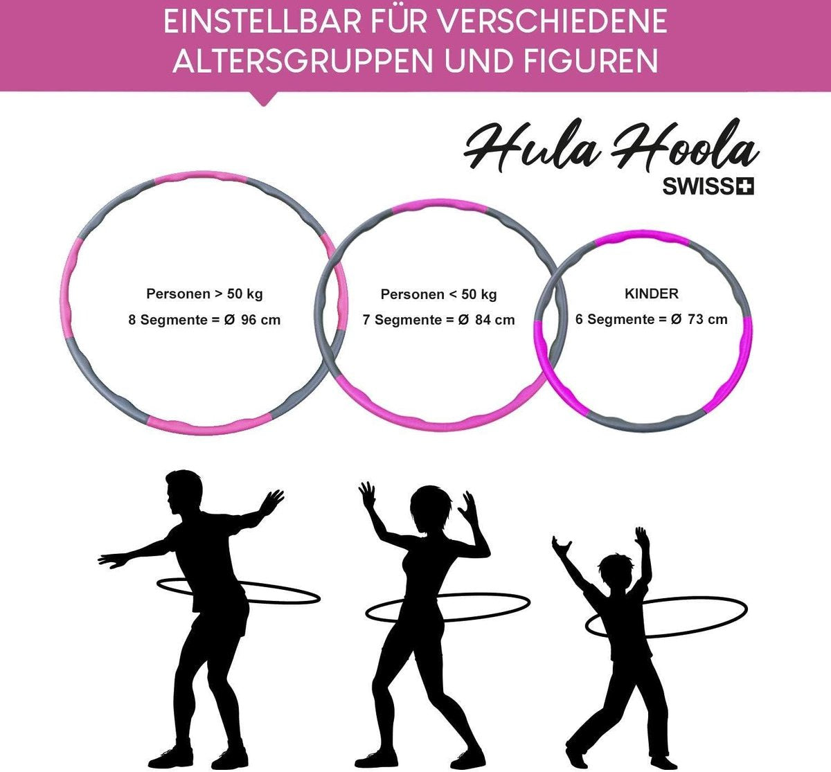 6-8-delige Afneembare Hoelahoep voor Fitnesstraining en Massage - Ideaal voor Gewichtsverlies - Voor Volwassenen en Kinderen