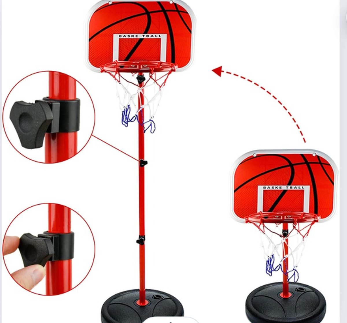 Basketbalset - Speelset Junior - Basketbalstandaard - Hoop - Basket - Ringen - Basketballen - Ring voor kinderen