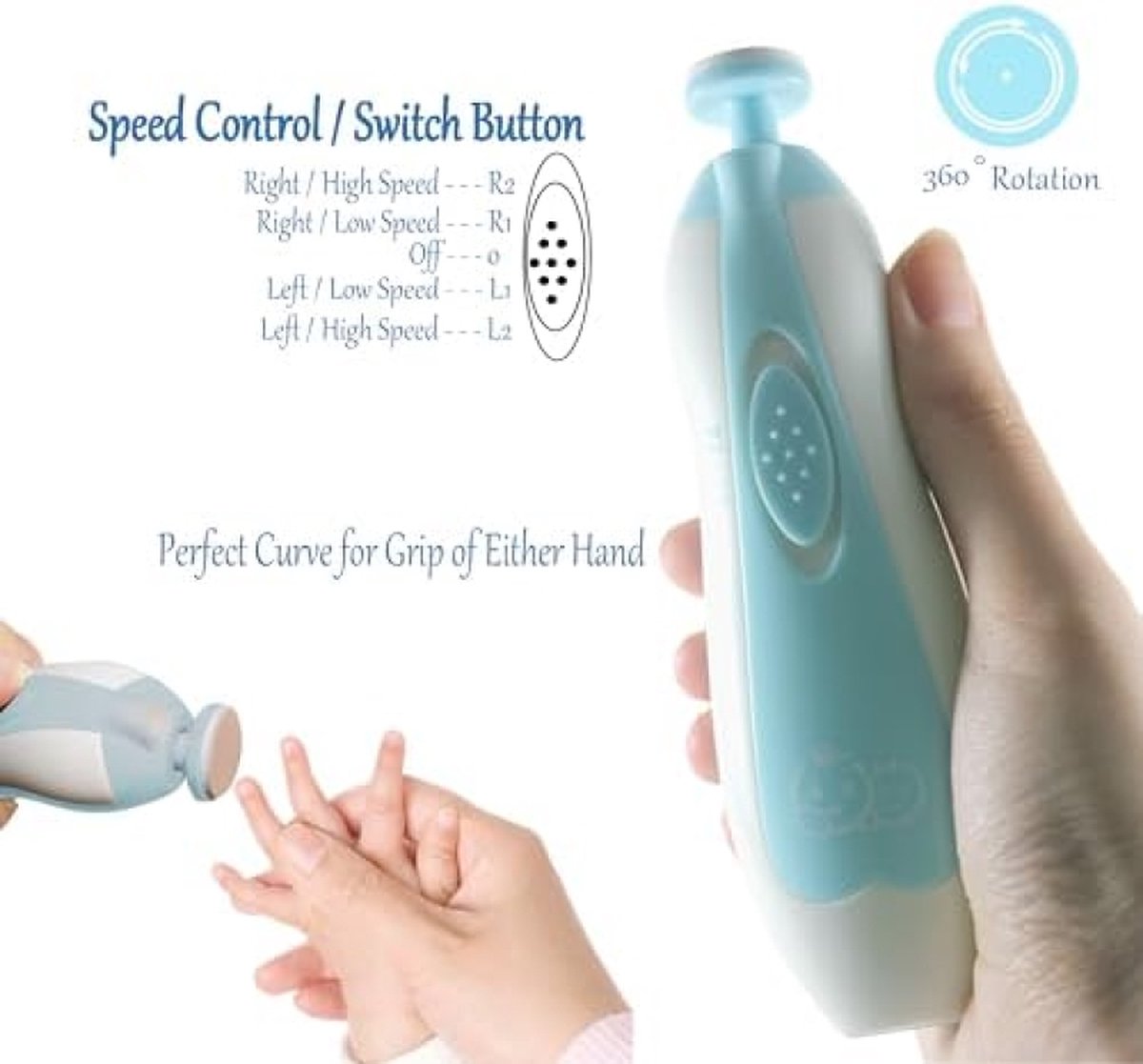 21-in-1 babynageltrimmer, veilige elektrische babynagelvijl, 13 extra tools, babynagelverzorgingsset