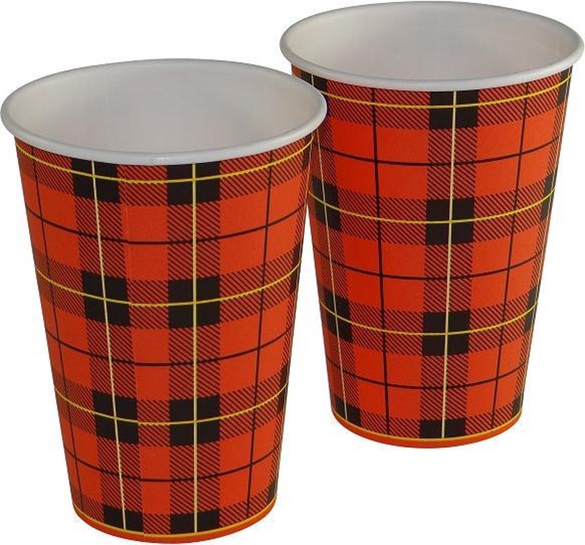 2500 tartan wegwerpbekers | 180ml