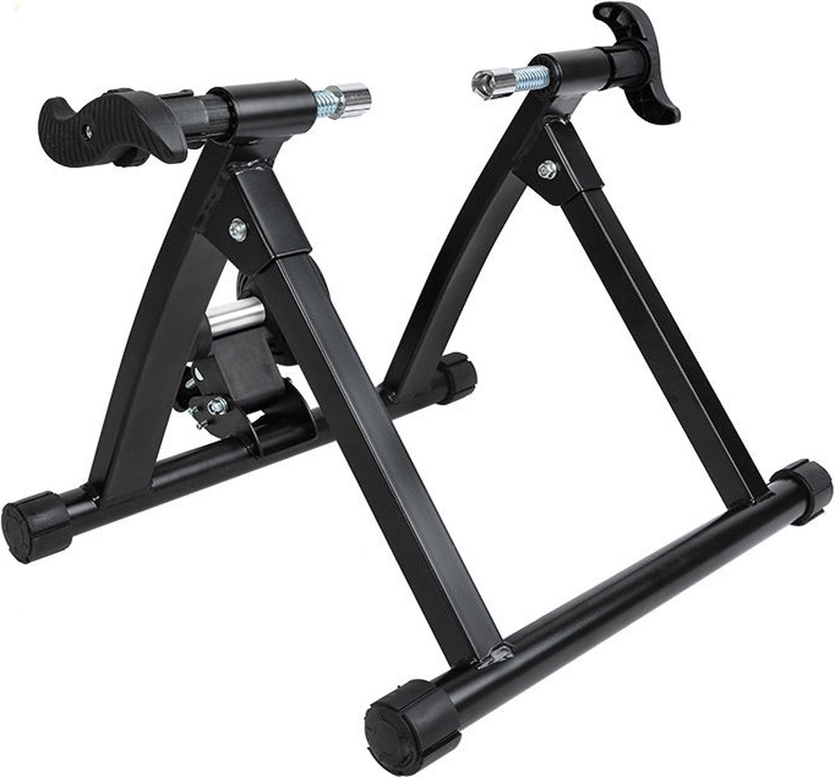 Fietstrainer - Rollenbank voor fietsen met 26-28 inch of 700C wielen - Hometrainer - Racefiets - Mountainbike - Aluminium - Zwart