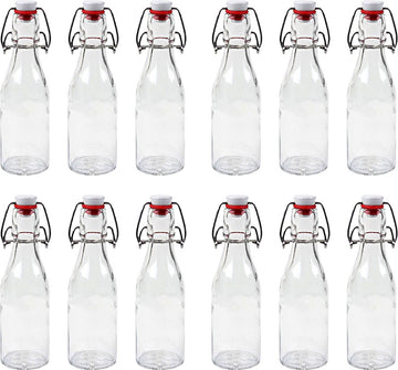 RANO - 12x beugelfles 200ml - Luchtdicht - fles met beugelsluiting / beugelflessen / weckfles / inmaakfles / sapfles / glazen flesjes met dop / decoratie