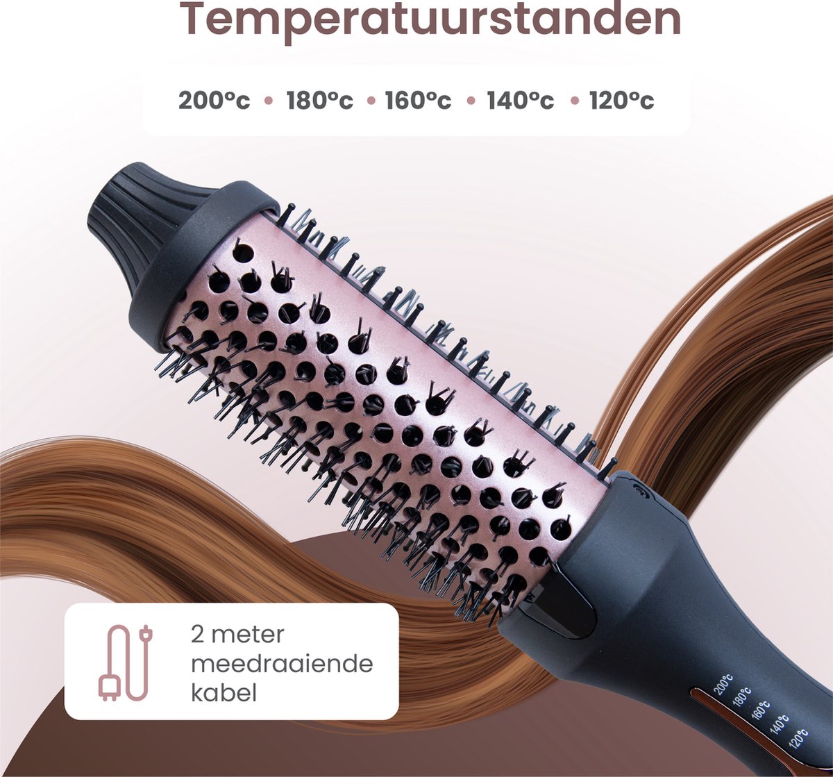 Thermal Brush - Krulborstel - Föhnborstel - Stijlborstel - 38mm - Keramische Warmteborstel - Ionentechnologie