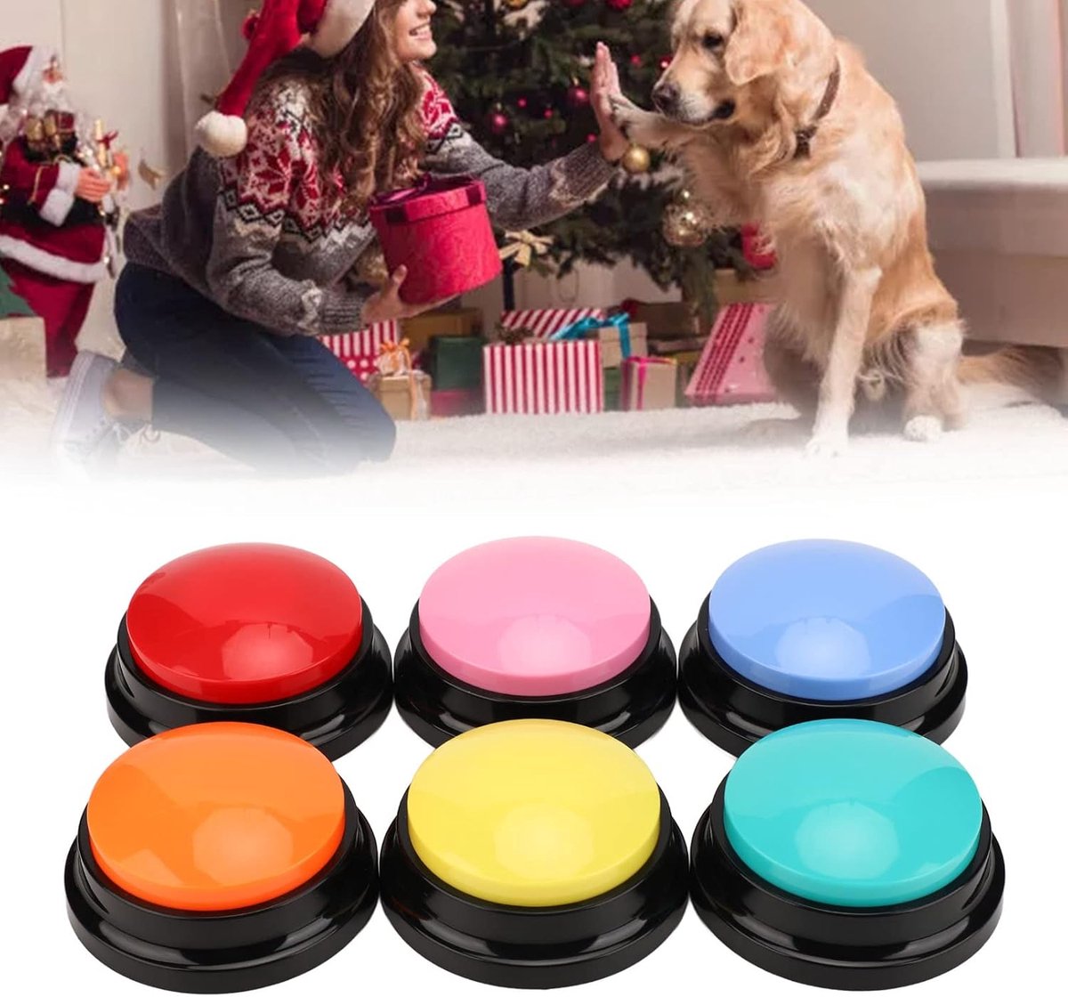 Talk button - Dog button - Dog buttons - Talk buttons - Talk button - Dog talk button - Talk button for dogs - Voice Recorder - With recording function - Dog trainer - Dog training - Training for Dogs - Dog toys - Dog intelligence