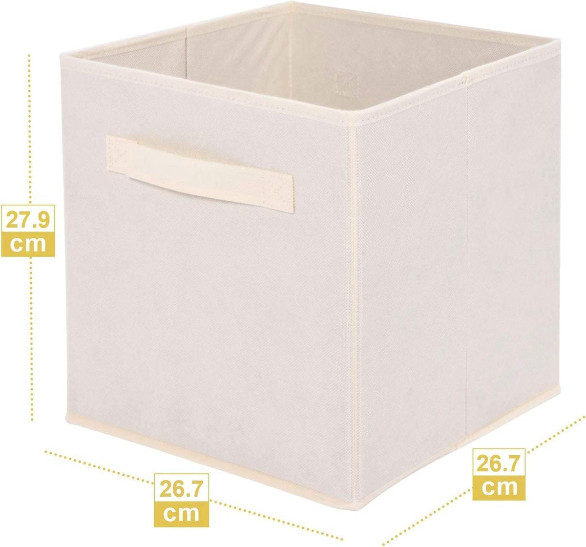 6 Stuks Opvouwbare Opbergdozen Opbergkubussen Vouwdoos Kallax Inzet Opbergdozen Met Handgrepen, Beige
