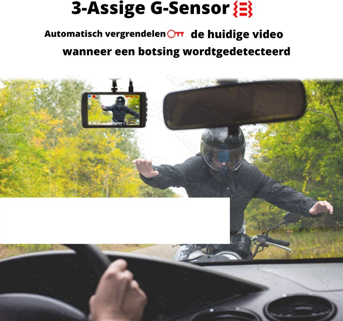 Dashcam for Car - Front and Rear - Reversing Camera - Including 32GB SD Card
