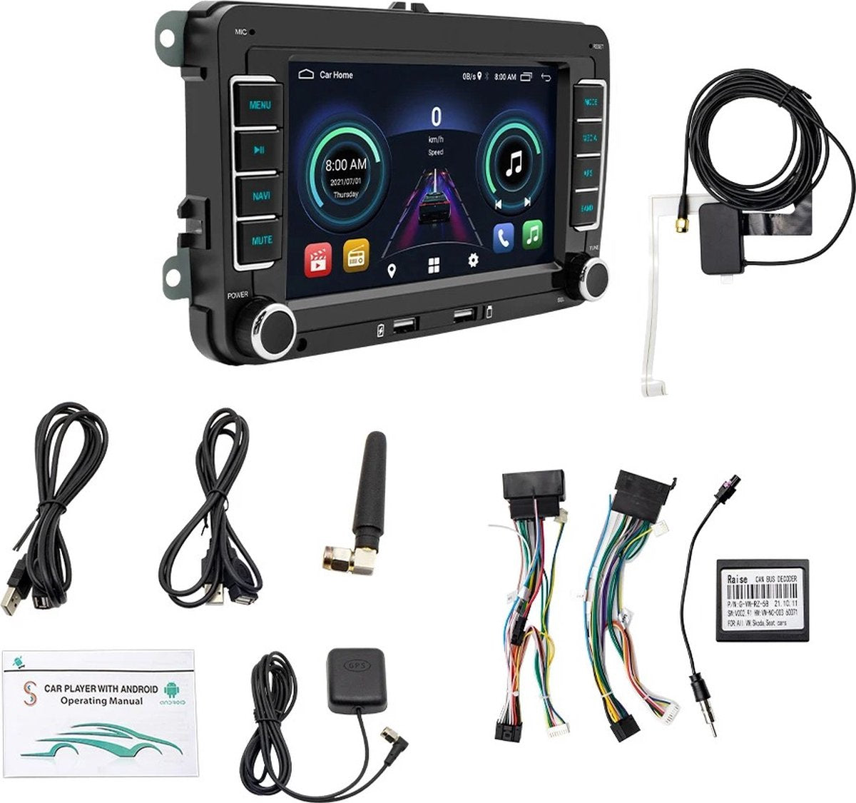 Autoradio - Android Carplay - Bluetooth Radio - Skoda Octavia Volkswagen Golf 5 6 Touran Passat Polo Jetta