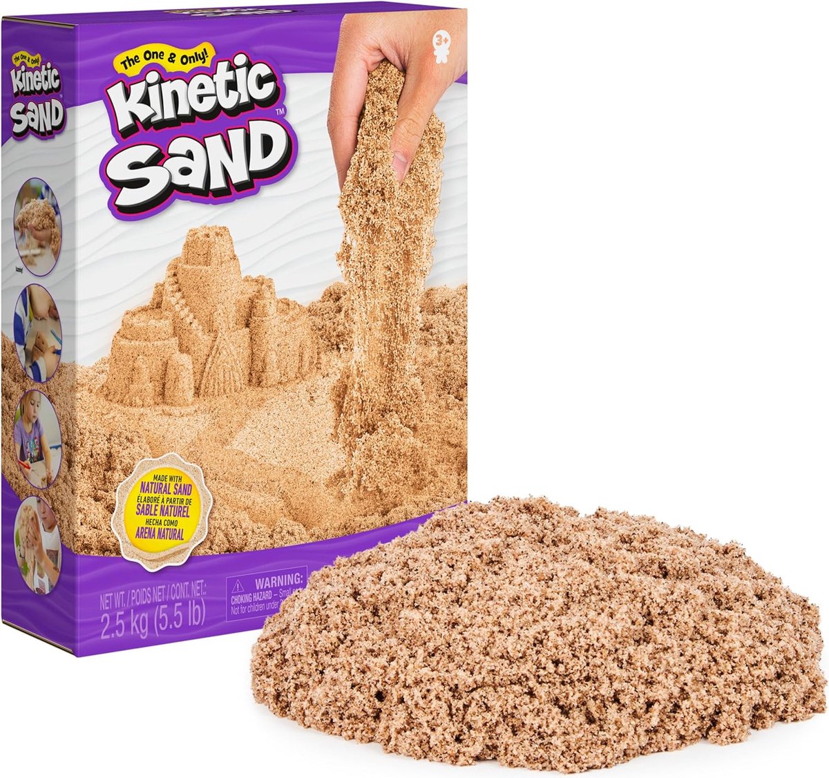 Kinetic Sand - 2,5 kg natuurlijk speelzand om te mengen, kneden en maken - Sensorisch speelgoed