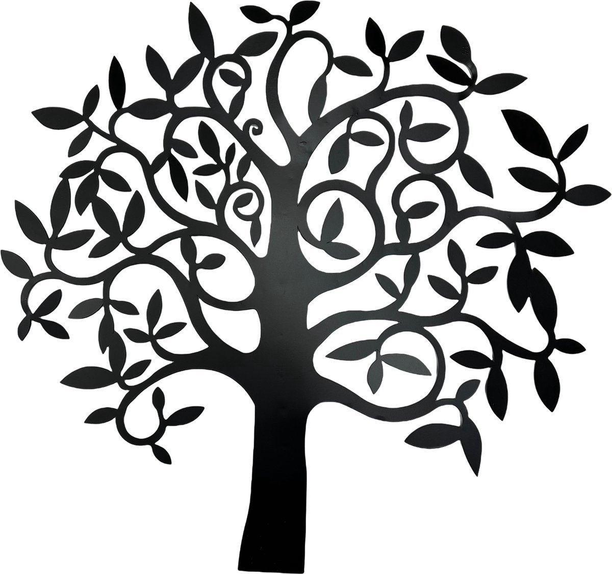 Metal Tree Wall Art - Black - 73 cm wide x 70 cm high