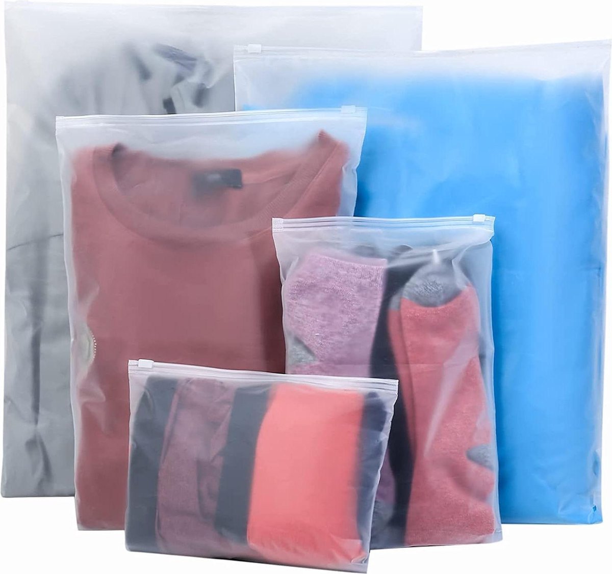 20 stuks - Kledingzakken voor inpakken - Reistas met rits - Matte compressiezak - Voor reistas - Kleding ondergoed - Schoenen - Cosmetica Koffer Organizer