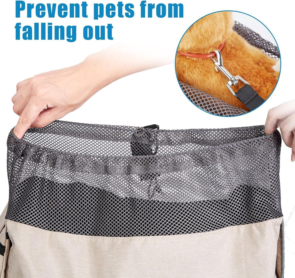 Dog carrier bag, large dog bag up to 11 kg, dog sling carrier, reversible and hands-free dog bag with adjustable strap and shoulder pads for outdoor use