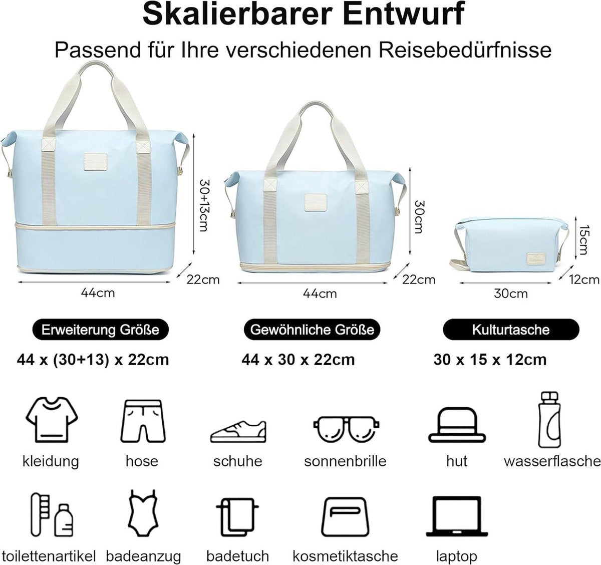 Gym Duffel Bag voor Vrouwen - Reistas voor Weekendtrip Grote Tote Tas Sport Schouder Ziekenhuis Overnachtingstas