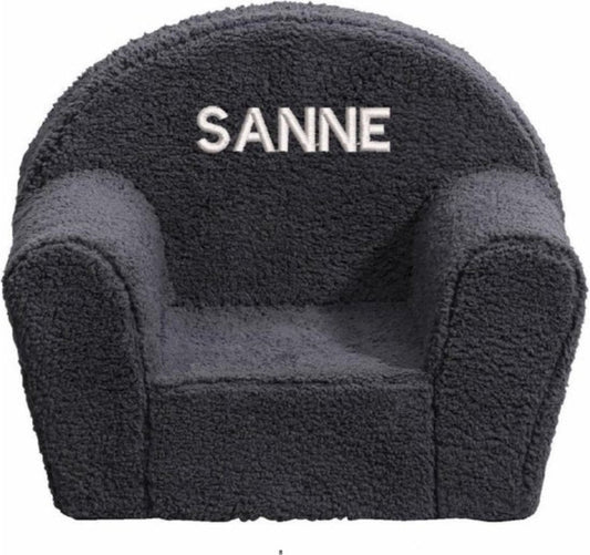 Teddy Children's chair anthracite with embroidered name