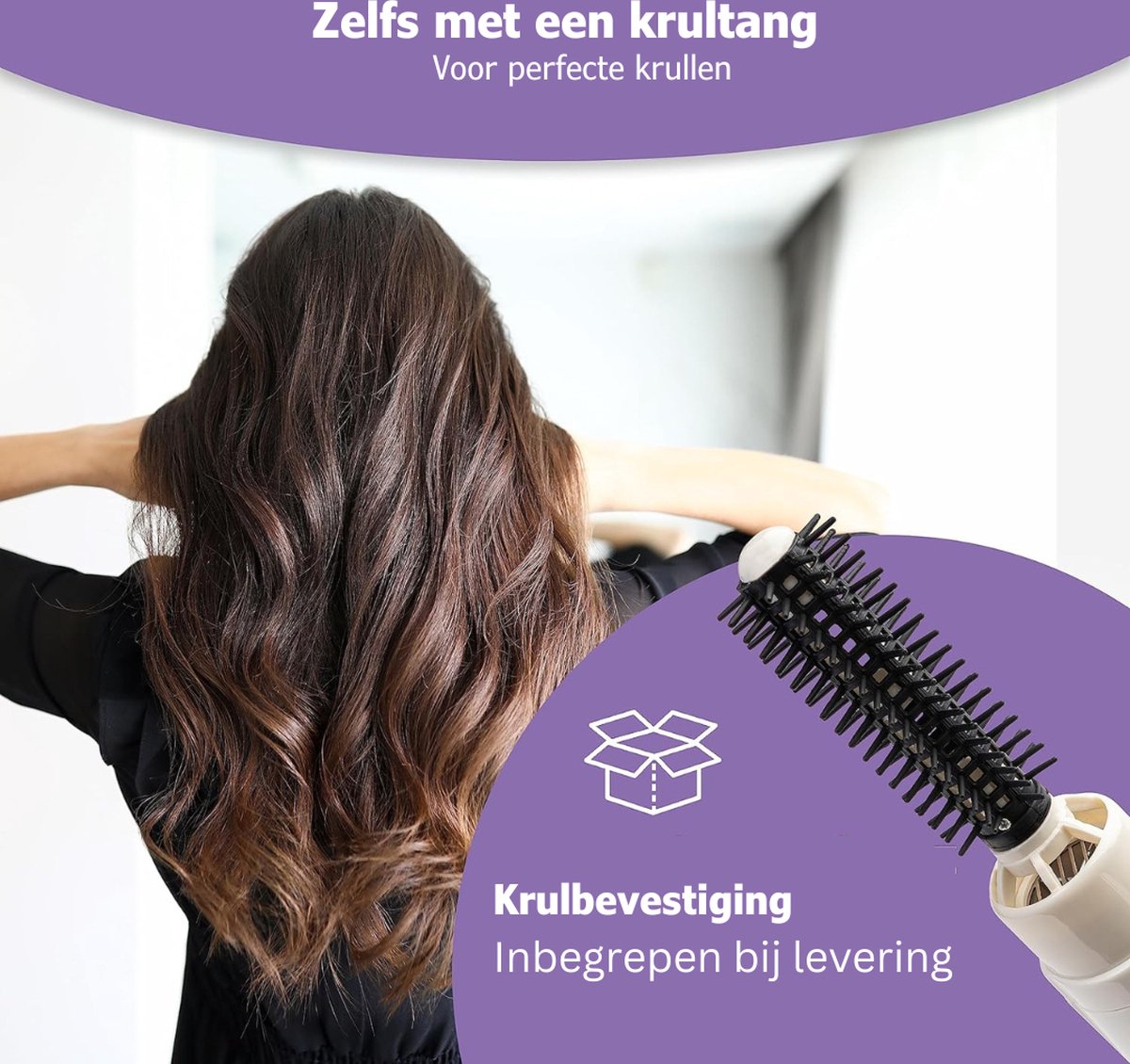 3-in-1 Droogkap – Haardroogkap – Haardroger Met Droogkap – Föhn Opzetstuk - Föhn En Krulborstel In één - Inclusief Praktische Opbergtas - Haarstomer Voor Thuis - Wit