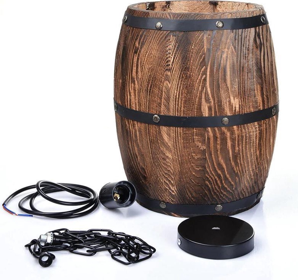 YWXLight Vintage vat kroonluchter creatieve houten wijnvat verlichting gepersonaliseerde Cafe Bar lamp