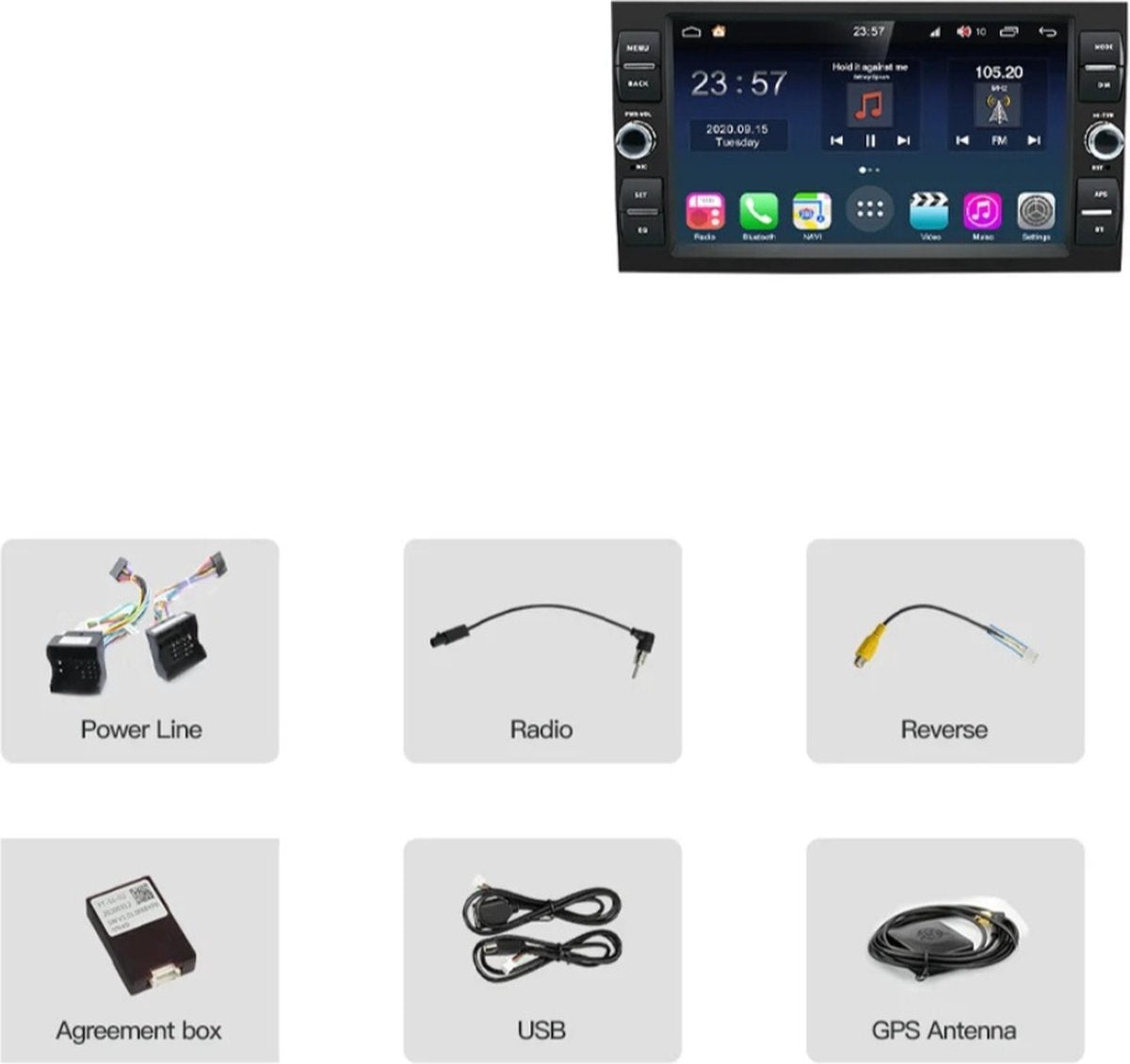 Ford 2004 - 2011 | Carplay & Android auto | Focus Fiesta C & S max Fusion Mondeo Hobby TL Transit Connect Galaxy Kuga | 2GB & 32GB | Autoradio met Navigatie | Android radio | 2004 2005 2006 2007 2008 2009 2010 2011