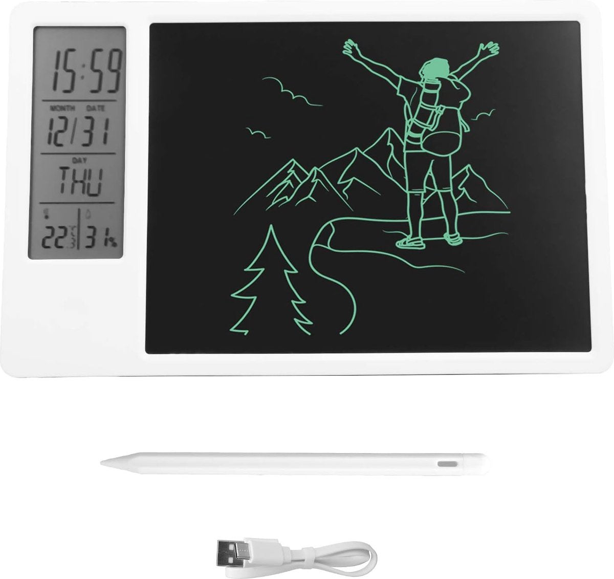 Digitaal Notitieblok - Grafische Tablet - Elektronisch Notitieblok - Digital Notepad - Herbruikbare Notitieblok - Batterijvrije Teken en Schrijftablet