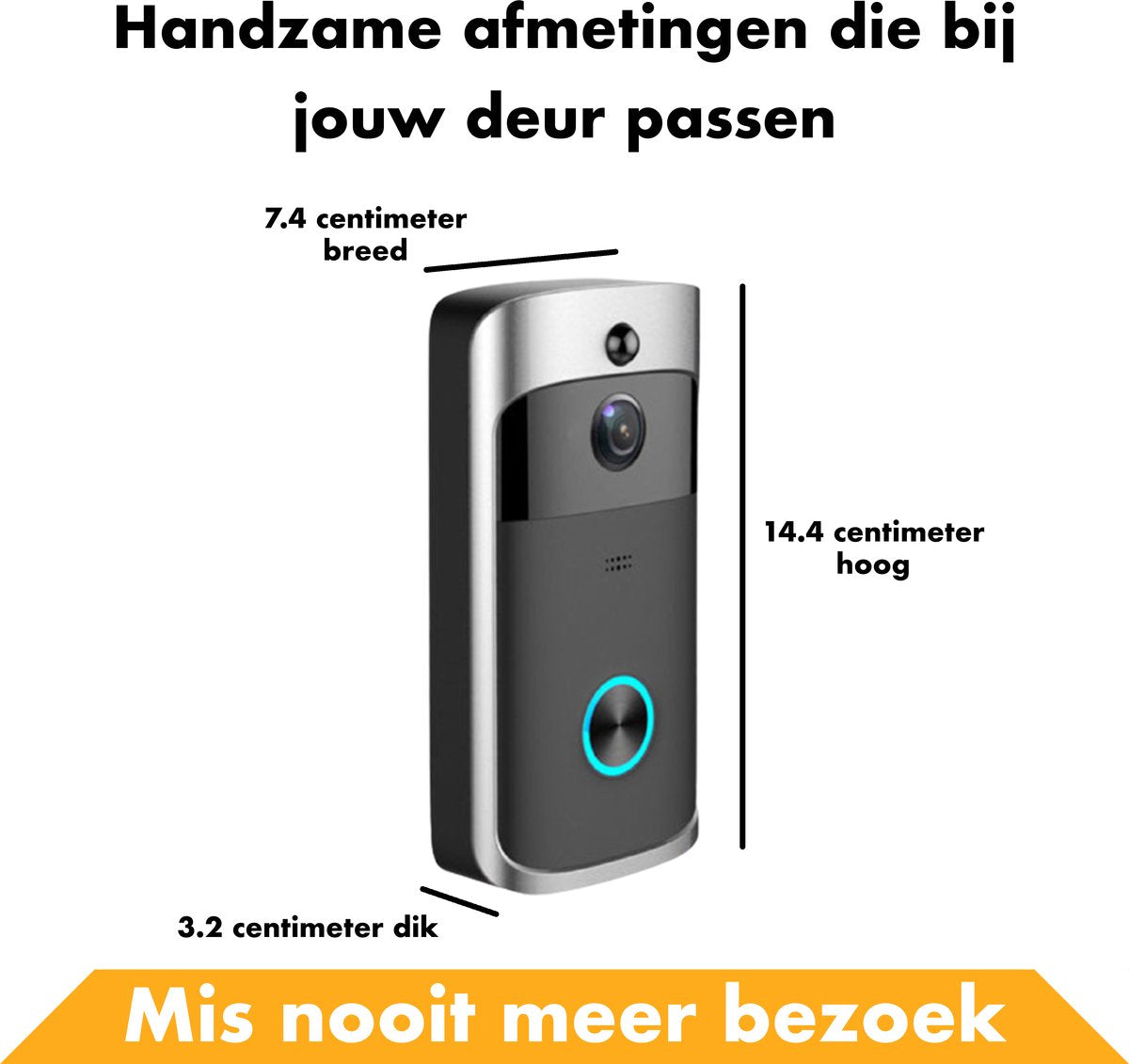Wireless Video Doorbell with HD Camera and Wifi – Smart Door Bell 1 Receivers Doorbells Bell Push Button Doorbell Sets Wired Alarm Wired Doorbell Wireless Waterproof Chime Push Bell Screen Videophone Security Cameras Video Doorbell Webcam Smart