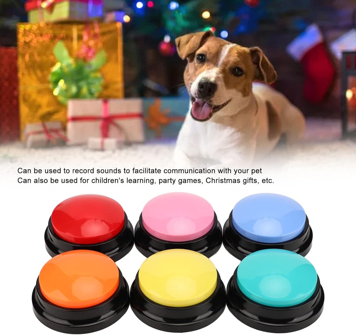 Talk button - Dog button - Dog buttons - Talk buttons - Talk button - Dog talk button - Talk button for dogs - Voice Recorder - With recording function - Dog trainer - Dog training - Training for Dogs - Dog toys - Dog intelligence