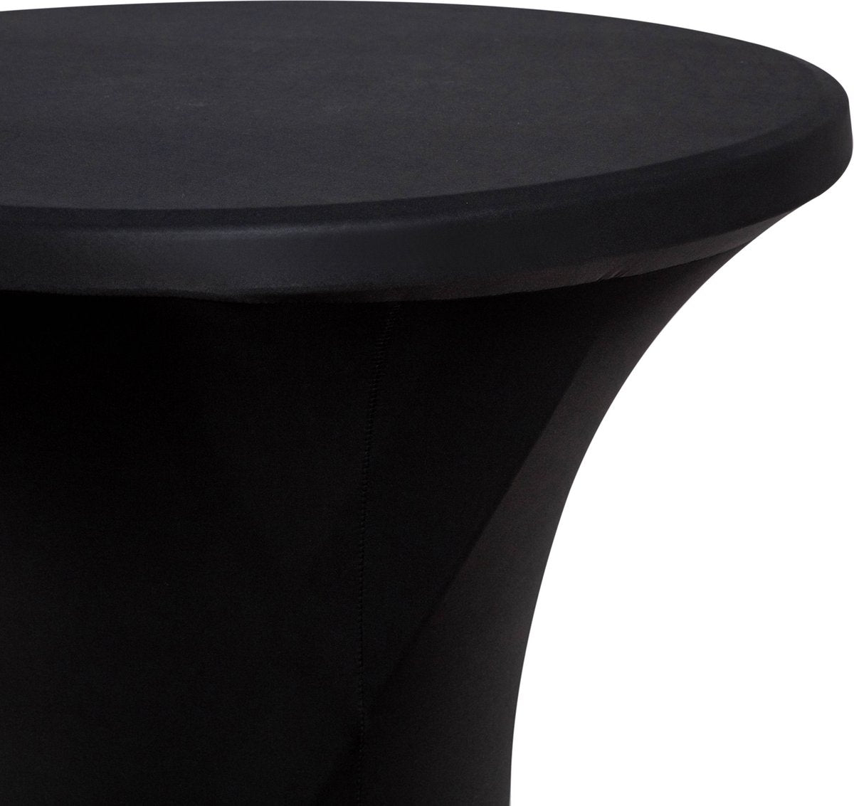 Statafelrok zwart 80 cm - per 10 - partytafel - Alora tafelrok voor statafel - Statafelhoes - Bruiloft - Cocktailparty - Stretch Rok - Set van 10