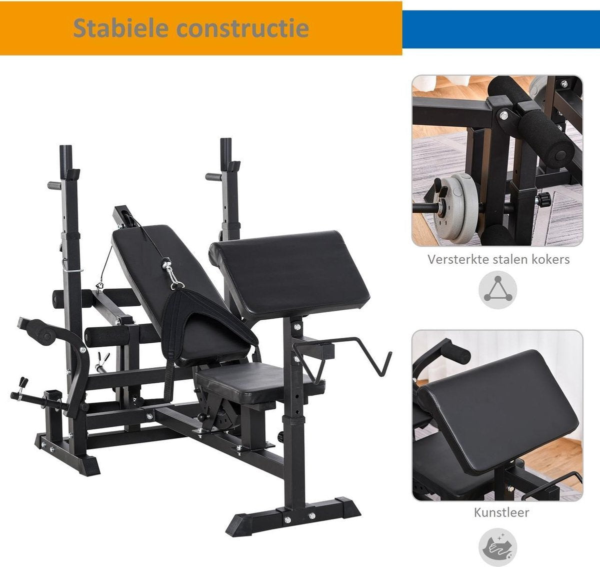 Halterbank - Fitnessbank - Trainingsbank - Fitnessbank - Fitness - Multifunctioneel