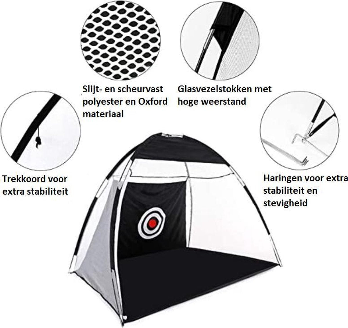 Firsttee Chippingnet - 200 x 140 CM - MET opbergtas - Hoogwaardige KWALITEIT - Net - Oefennet - Chipping - Golfaccessoires - Cadeau - Golftrainingsmateriaal - Golfballen - Golfnetten - Voor in de tuin - Trainingsmaterialen - Mat - Golfnet - Golfmat