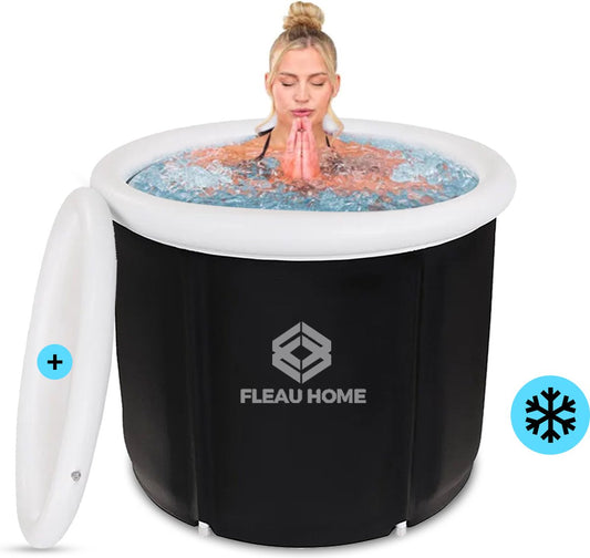 Ice Bath XL - Sitting Bath with Lid & Pump - Integrated Seat Cushion - Insulating - Plunge Pool - Inflatable Pool - Bath Bucket - Ice Bath - Bath - Inflatable - Wim Hof Method