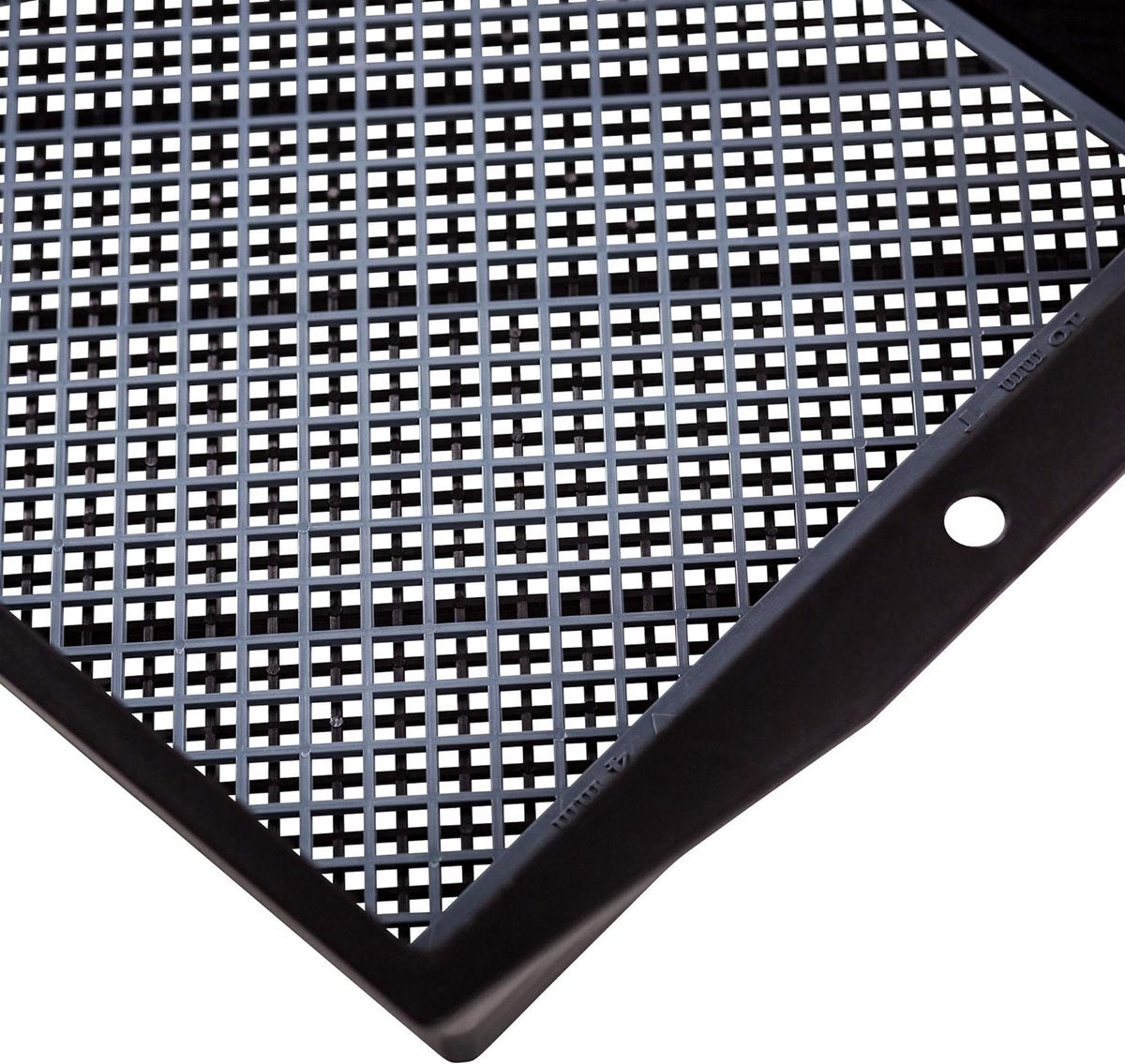 Garden Sieve, 2-in-1, square sieve with adjustable mesh size and sliding function, stone sieve, soil sieve, sand sieve, all-in-one garden tool, plastic, black, 36.5 x 27 x 7 cm