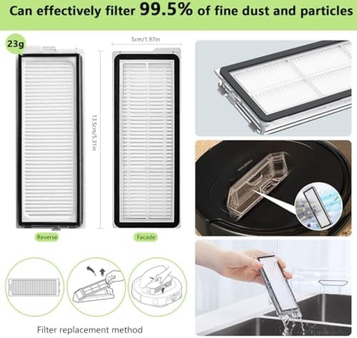 Accessory kit for Roborock Qrevo pro/Qrevo maxv/Qrevo S, robot vacuum cleaner spare parts