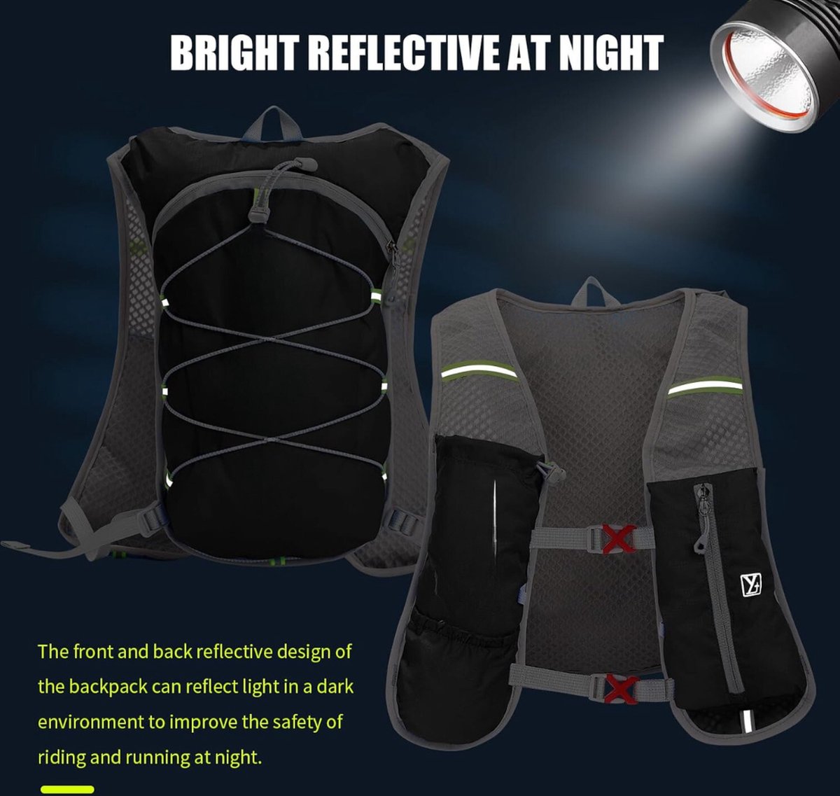 Hydratatievest - Hydratatievest Hardlopen - Waterzakvest - Waterrugzak - Hydratatiepack - Voor Hardlopen, Marathons, Wandelen, Fietsen