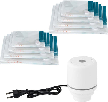 Vacuümzakken voor kleding - set van 8 stuks - elektrische vacuümpomp - dekbedden - matrassen - dekens - kussens - beddengoed - reizen - verhuizen vacuum storage bag jumbovacuum storage bag jumbo