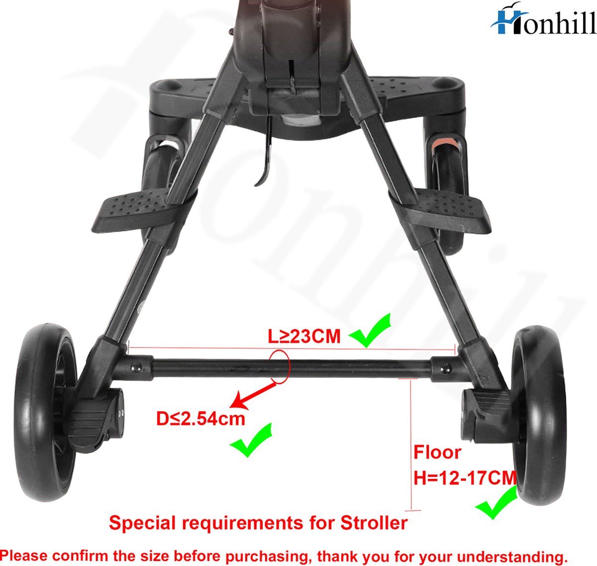 Baby Buggy Board With Seat Kiddy Board Kickstand For Twin Baby Accessories Organizer - Stroller Rolling Board Load Up To 25Kg