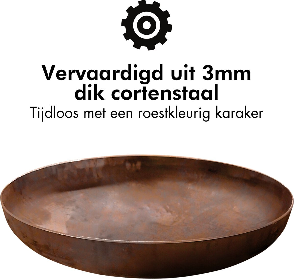 Cortenstaal vuurschaal (60 cm) Gemaakt van dik cortenstaal Stijlvolle vuurschaal die lang meegaat