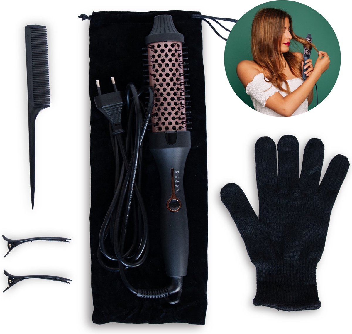 Thermal Brush - Krulborstel - Föhnborstel - Stijlborstel - 38mm - Keramische Warmteborstel - Ionentechnologie