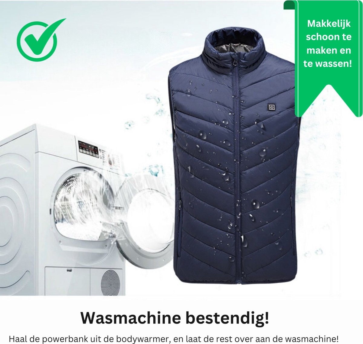 MOZY - Elektrische Bodywarmer - Zwart - Maat XL - tot 45 °C - Wasmachine Bestendig - 3 Niveaus - Zonder Powerbank - Verwarmde Bodywarmer - Unisex - Dames en Heren - Verwarmd Vest - Thermo Vest