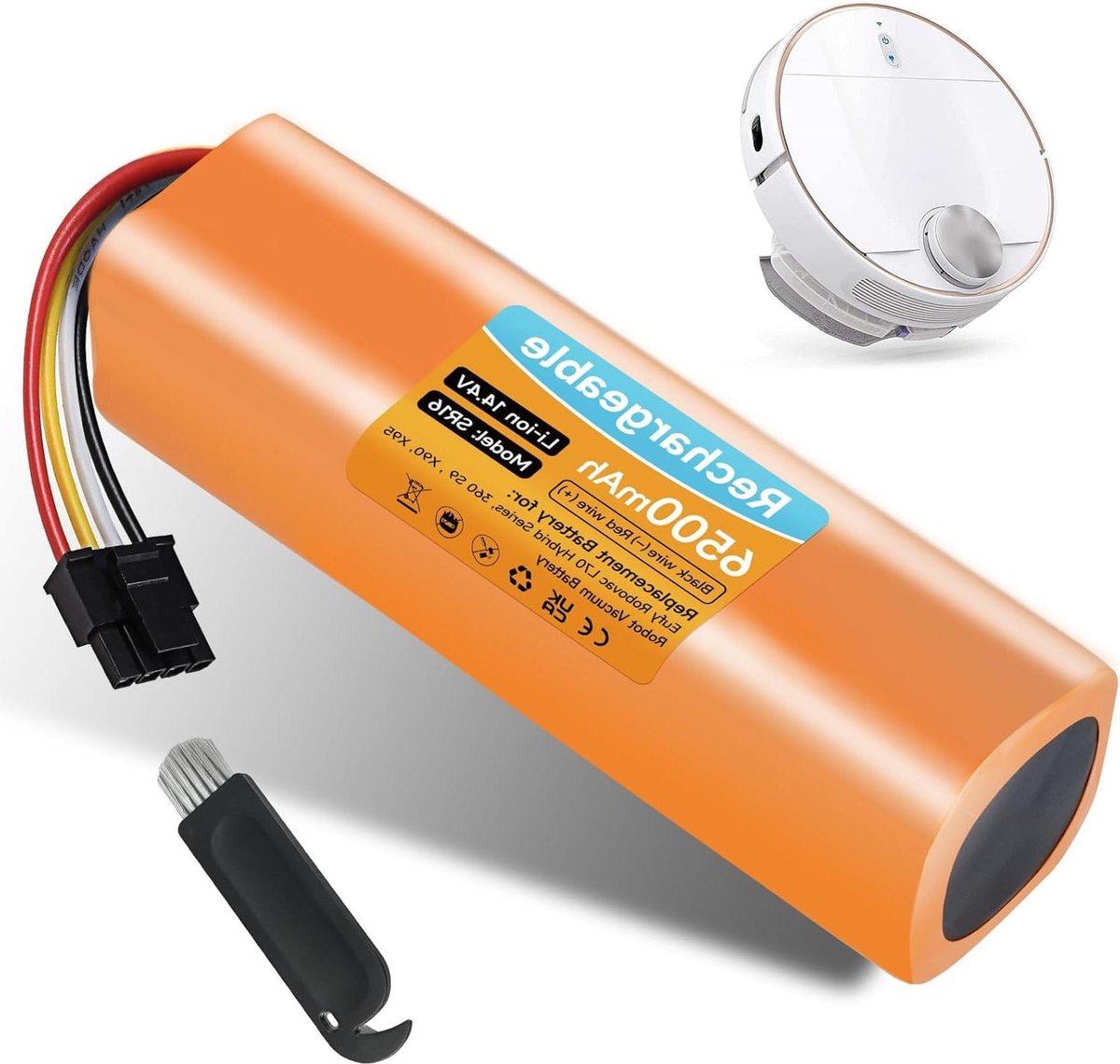 Vervangende accu - 6500mAh 14,4V - Eufy RoboVac L70 Hybrid Series - T2190 T2190G21360 - S9360 X90360 X95 - robotstofzuiger - reinigingsborstel