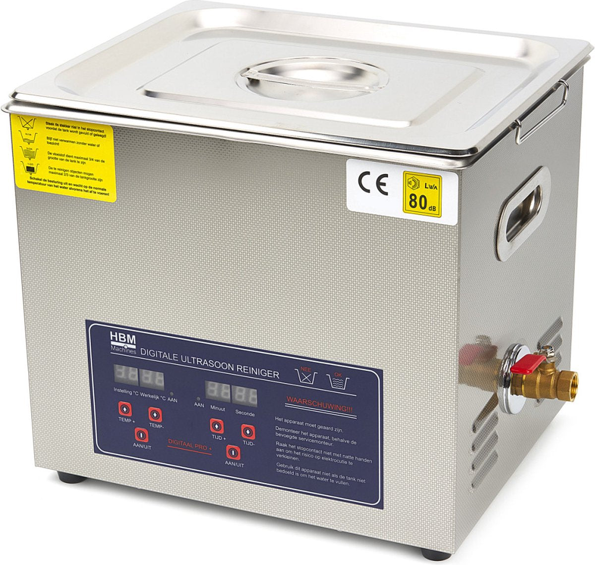 HBM 10 Liter PROFI ultrasone reiniger