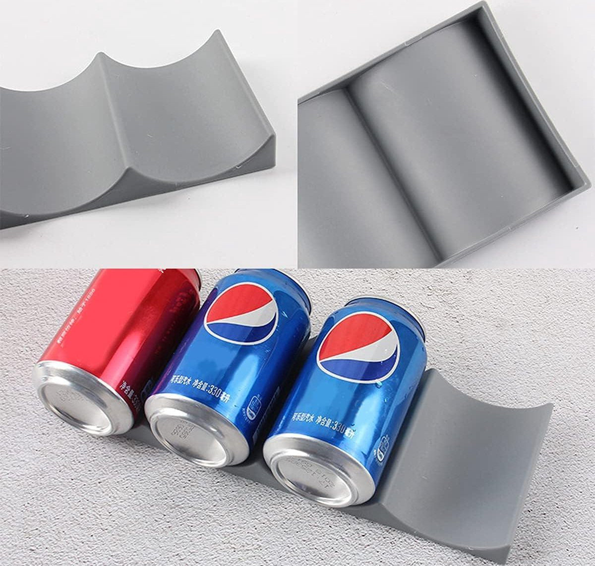 Wine Rack European Style Plastic Wine Bottle Display Stacking Mat - Wine Bottle Stacker - Wine Holder Display Mat Kitchen Refrigerator Restaurant Bar - Grey